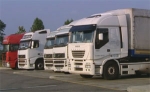 Lkw-Fahrer parken gef�hrlich